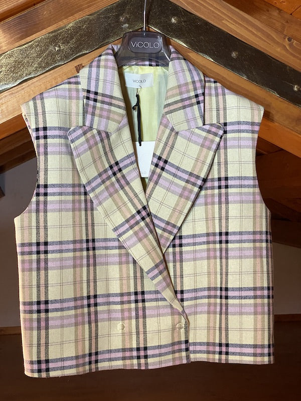 Gilet Doppiopetto quadri Vicolo