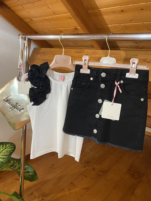 Minigonna Jeans con bottoni frontali Vicolo Bambina ANNI 4, 6