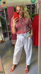 Pantalone Paperbag Popeline Vicolo Taglia M