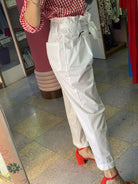 Pantalone Paperbag Popeline Vicolo Taglia M