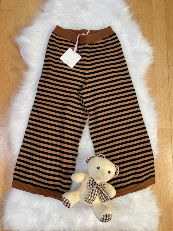 Pantalone Bambina in maglia Vicolo Girl a righe. Anni 10