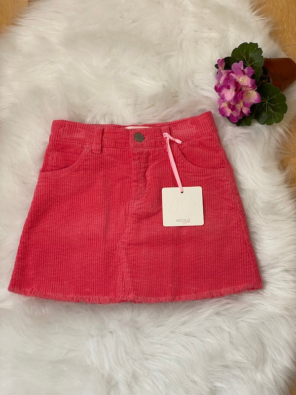 Mini Gonna da Bambina in velluto rigato Vicolo Girl