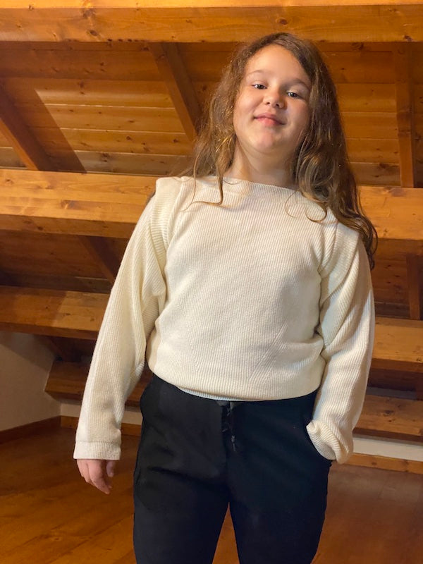 Maglioncino per Bambina Vicolo Girl a coste con alette sulla spalla Anni 6