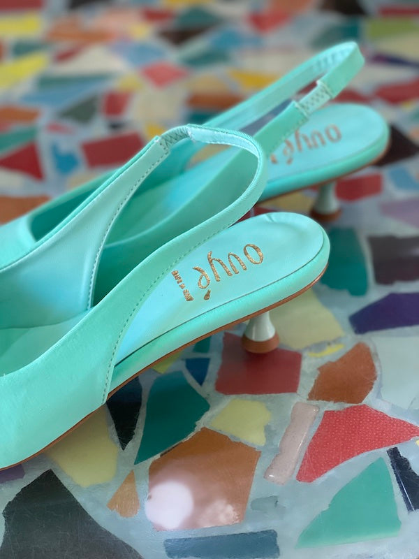 Decollette Ovyé in Lycra Turchese Numeri 37