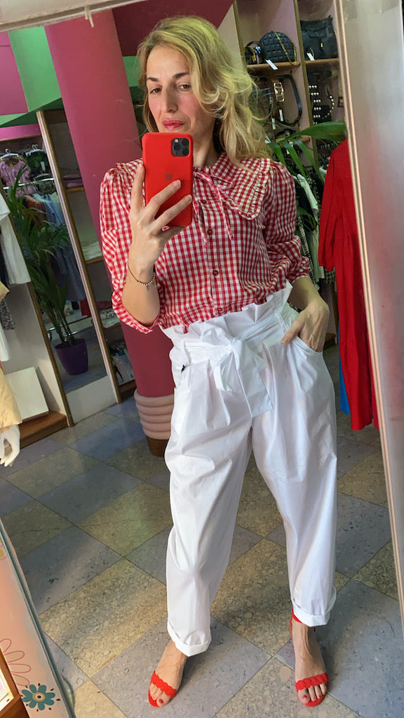 Pantalone Paperbag Popeline Vicolo Taglia M