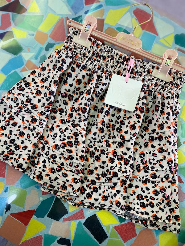 Mini gonna per bambina Vicolo Girl Fantasia Animalier Anni 8-10-12