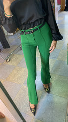 Pantalone Vita Alta spacchi laterali Lumina