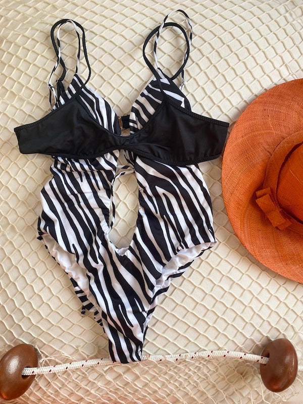 Monokini Striped Effek Taglia S