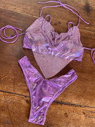 Bikini top e slip americano fisso Flourish Effek Taglia L