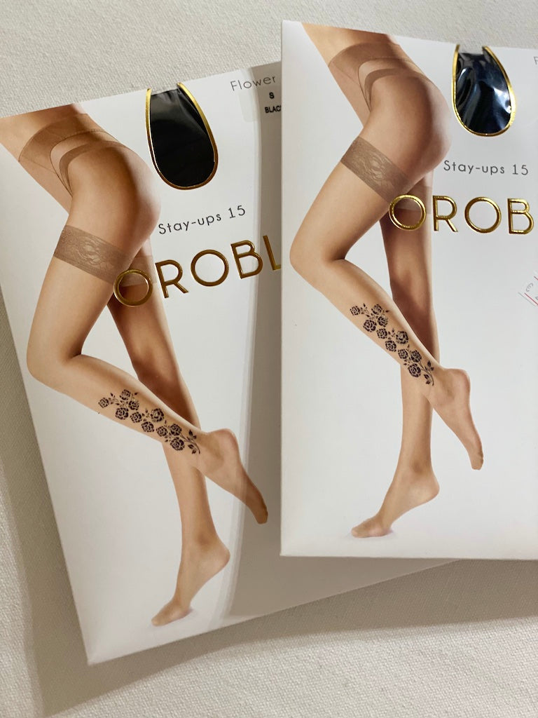 Calza Autoreggente Flower Rose 15DEN  Oroblu