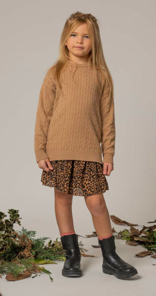 Maglione Lungo Bambina Vicolo Girl motivo trecce Anni 8