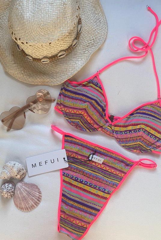 Bikini reggiseno e slip brasiliano fisso Seashell Me Fui