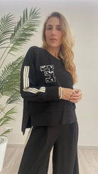 Felpa Girocollo Bande Laterali Susy Mix