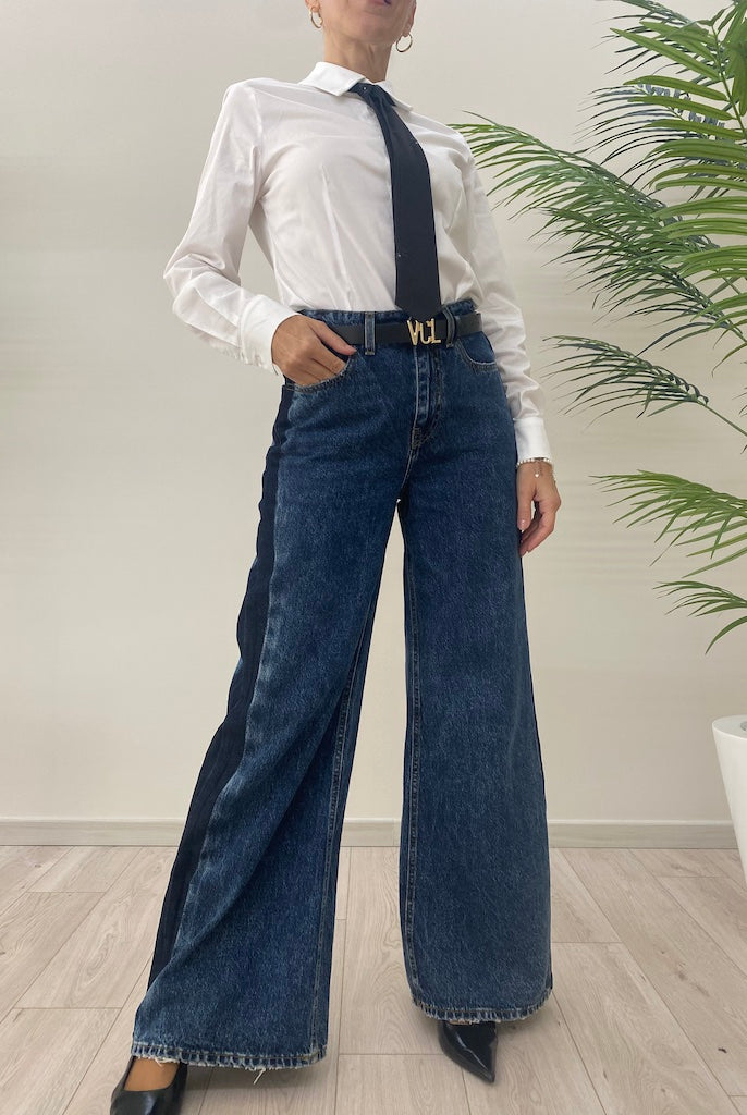 Jeans Palazzo Banda Laterale Susy Mix