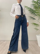 Jeans Palazzo Banda Laterale Susy Mix