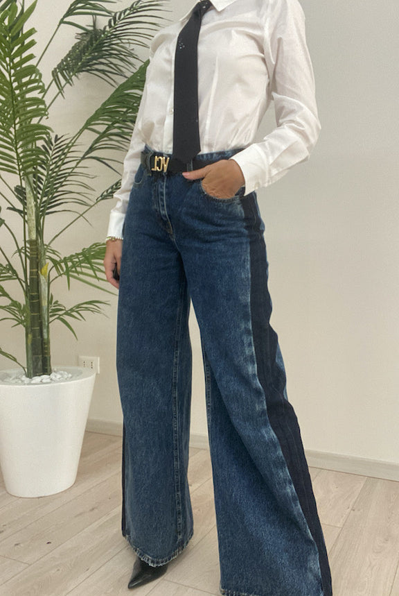 Jeans Palazzo Banda Laterale Susy Mix