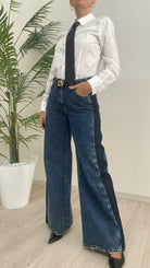 Jeans Palazzo Banda Laterale Susy Mix