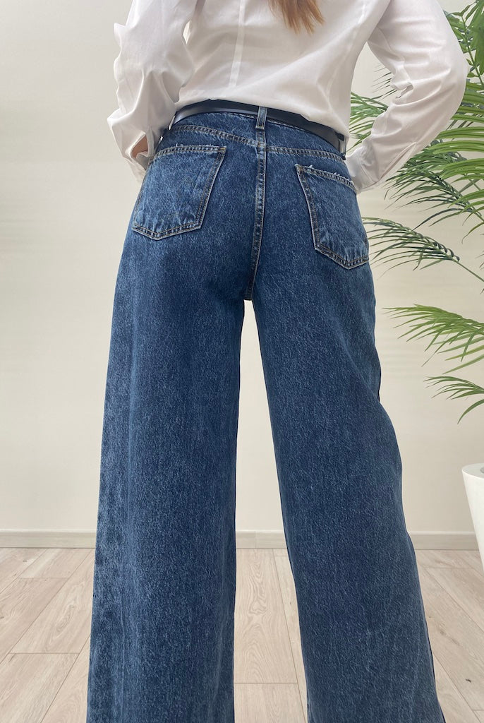 Jeans Palazzo Banda Laterale Susy Mix