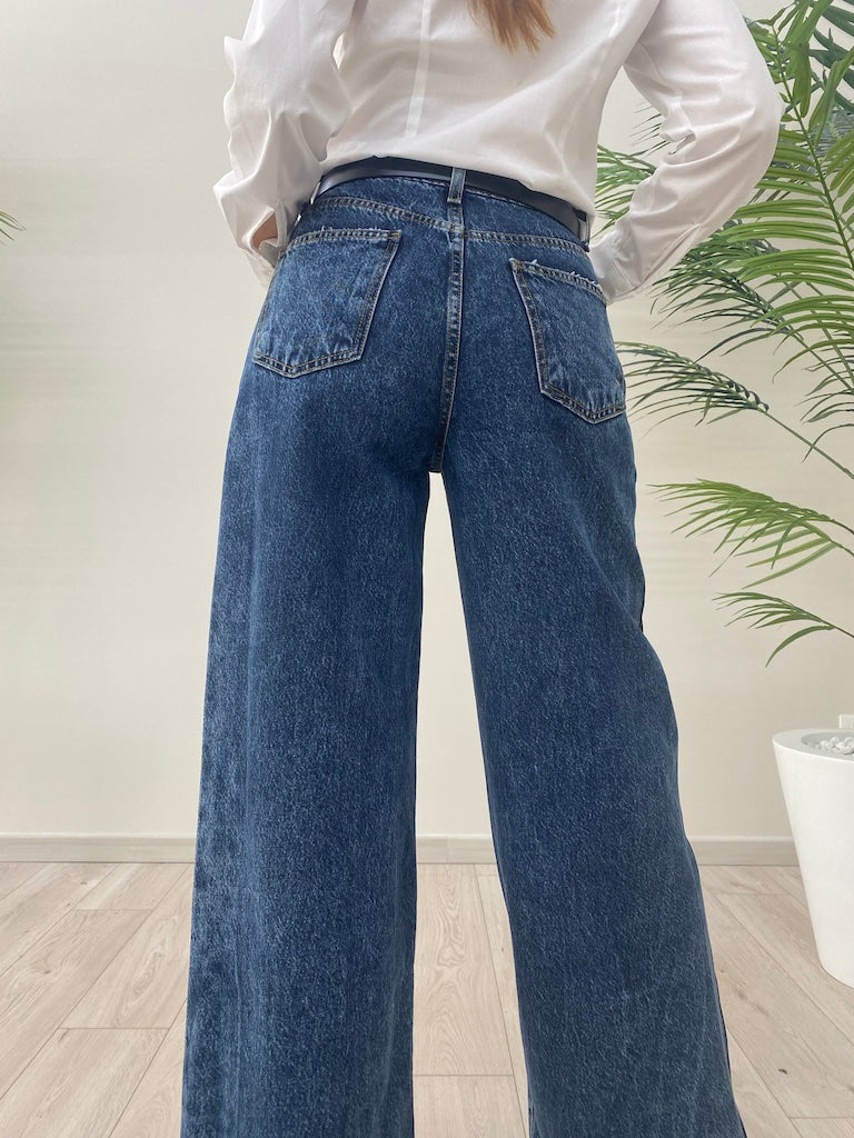 Jeans Palazzo Banda Laterale Susy Mix