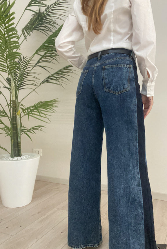Jeans Palazzo Banda Laterale Susy Mix
