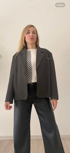 Giacca Oversized Cropped Spinato VICOLO