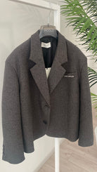 Giacca Oversized Cropped Spinato VICOLO