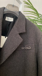 Giacca Oversized Cropped Spinato VICOLO