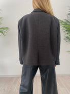 Giacca Oversized Cropped Spinato VICOLO