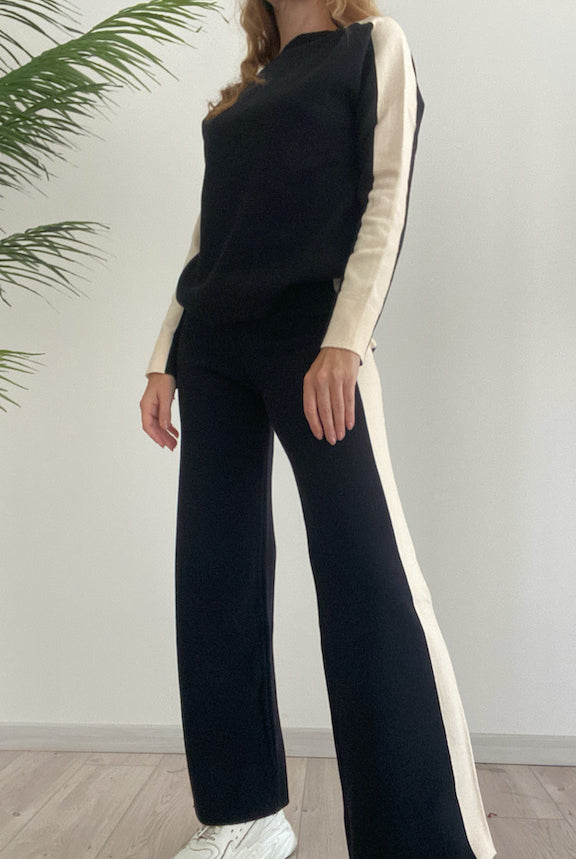 Pantaloni in Maglia con Bande Susy Mix