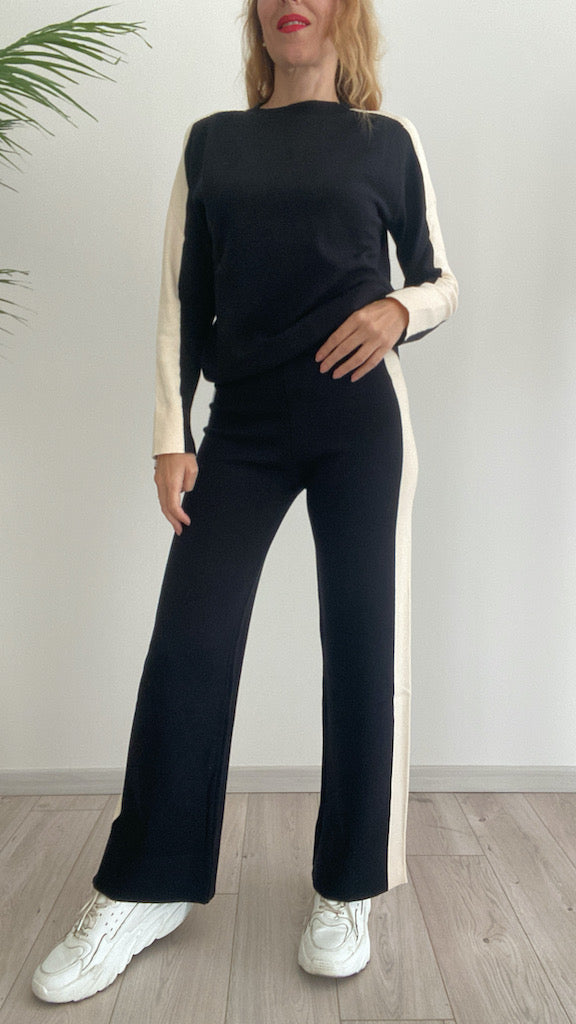 Pantaloni in Maglia con Bande Susy Mix