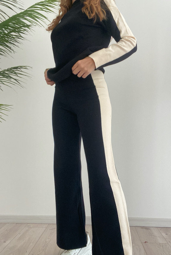 Pantaloni in Maglia con Bande Susy Mix