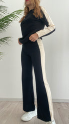 Pantaloni in Maglia con Bande Susy Mix