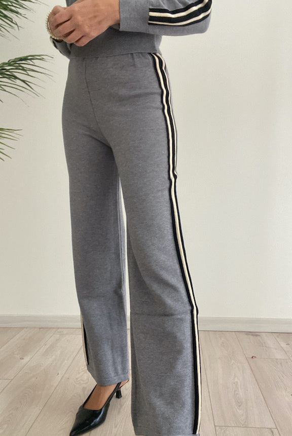 Pantaloni in Maglia con Bande Laterali Susy Mix