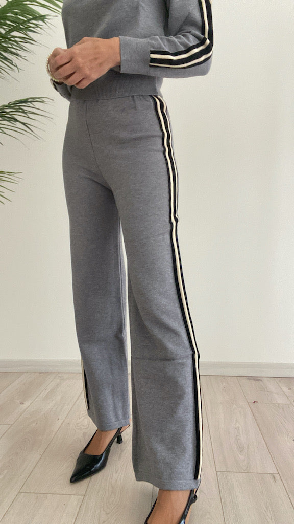 Pantaloni in Maglia con Bande Laterali Susy Mix