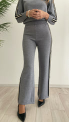 Pantaloni in Maglia con Bande Laterali Susy Mix