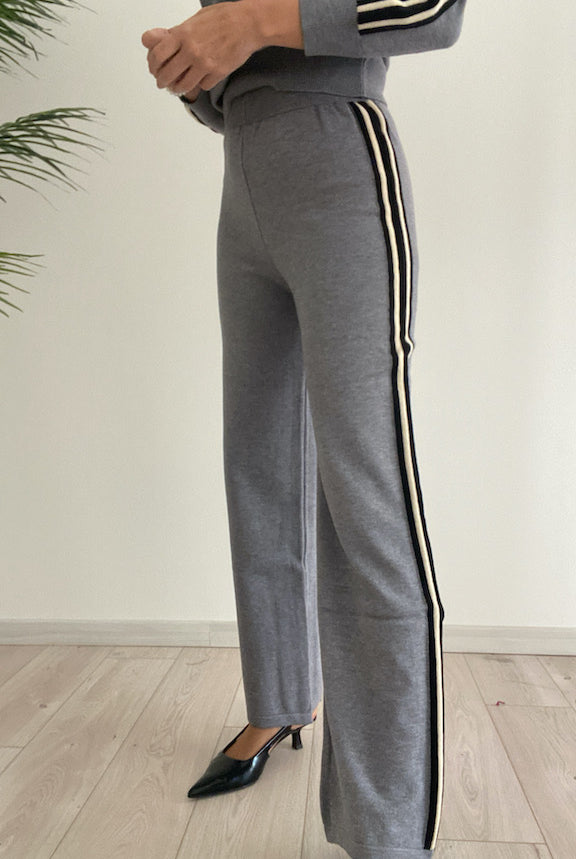 Pantaloni in Maglia con Bande Laterali Susy Mix