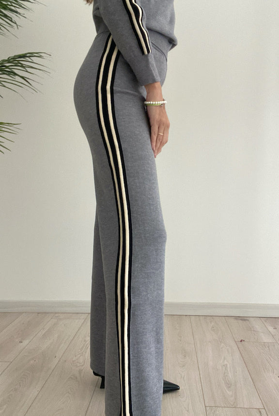 Pantaloni in Maglia con Bande Laterali Susy Mix