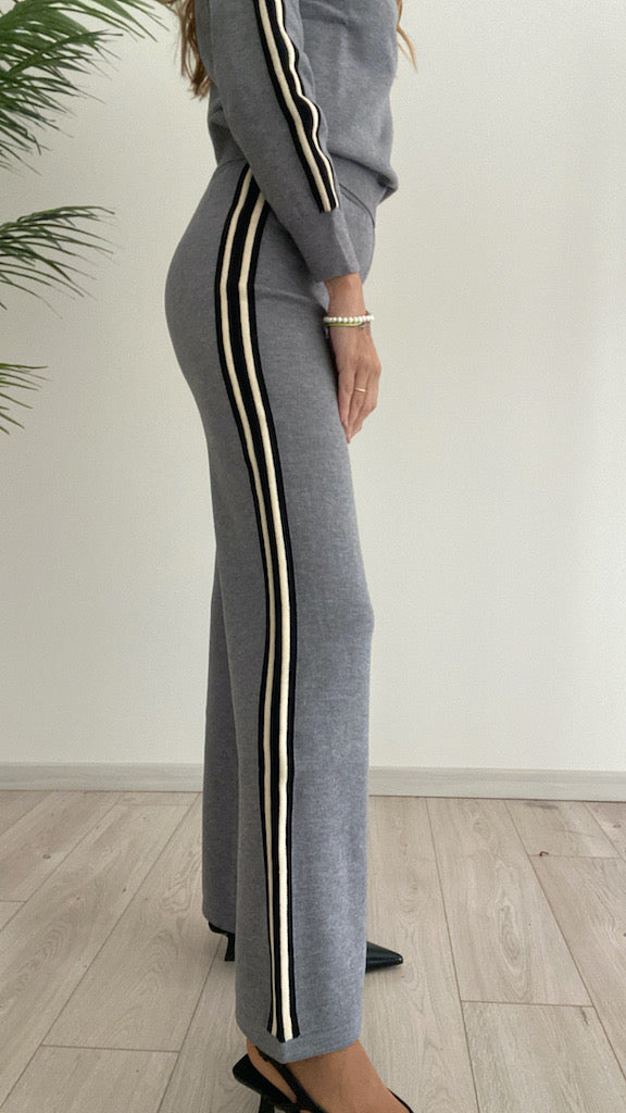 Pantaloni in Maglia con Bande Laterali Susy Mix