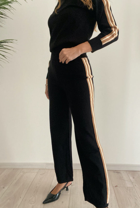 Pantaloni in Maglia con Bande Laterali Susy Mix