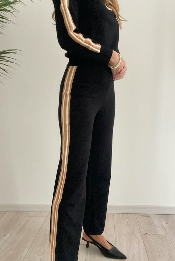 Pantaloni in Maglia con Bande Laterali Susy Mix
