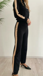 Pantaloni in Maglia con Bande Laterali Susy Mix