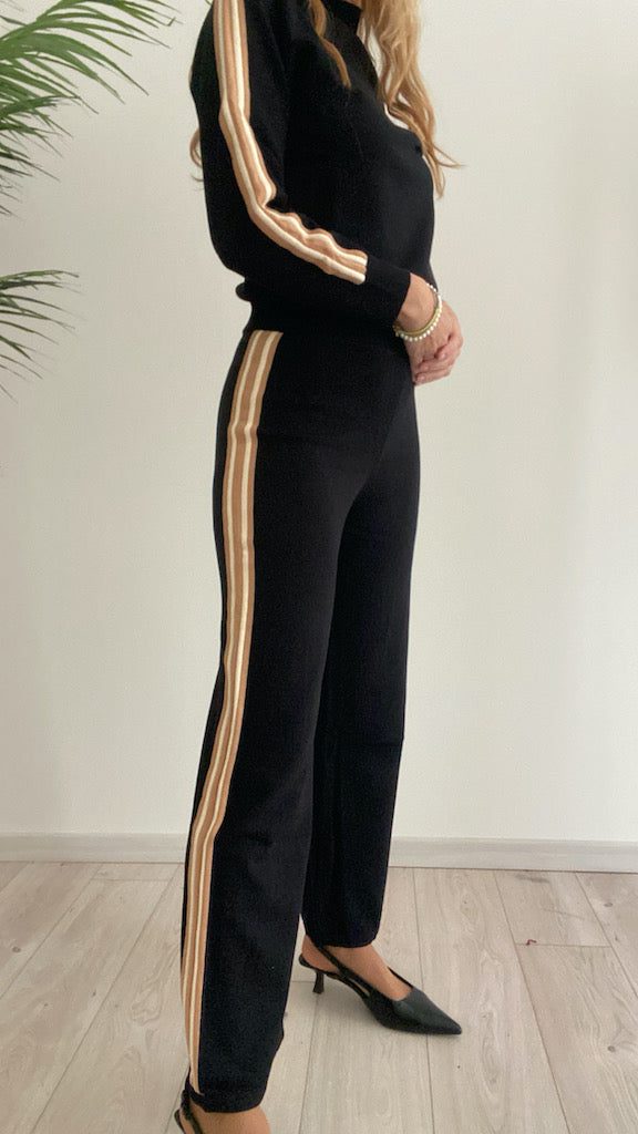 Pantaloni in Maglia con Bande Laterali Susy Mix