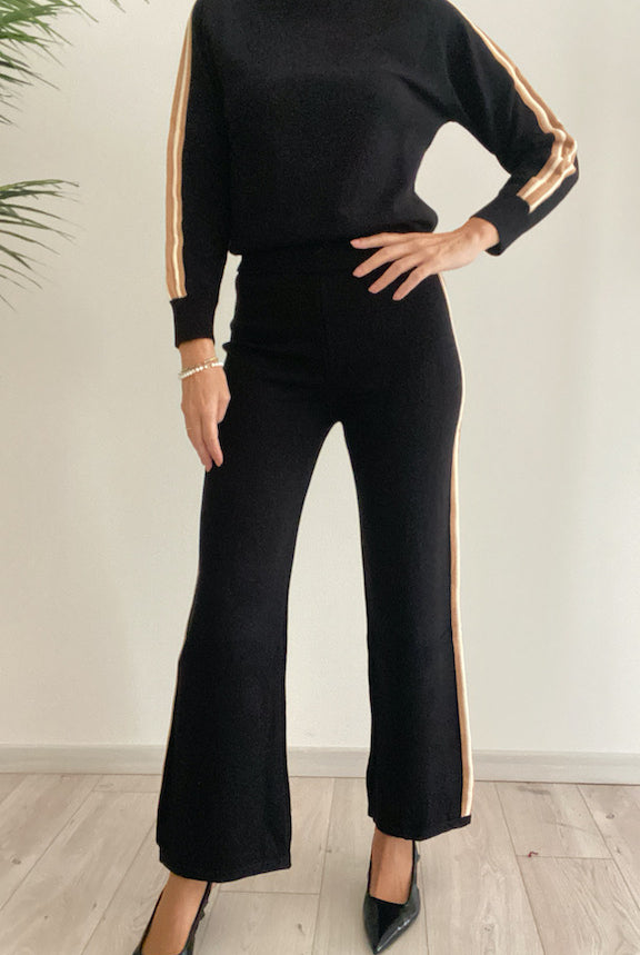 Pantaloni in Maglia con Bande Laterali Susy Mix