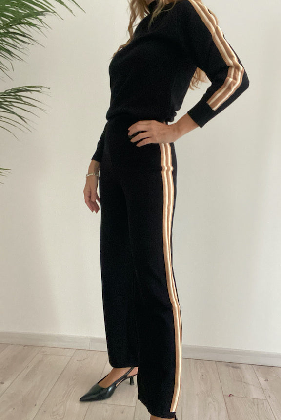 Pantaloni in Maglia con Bande Laterali Susy Mix