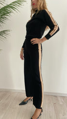 Pantaloni in Maglia con Bande Laterali Susy Mix