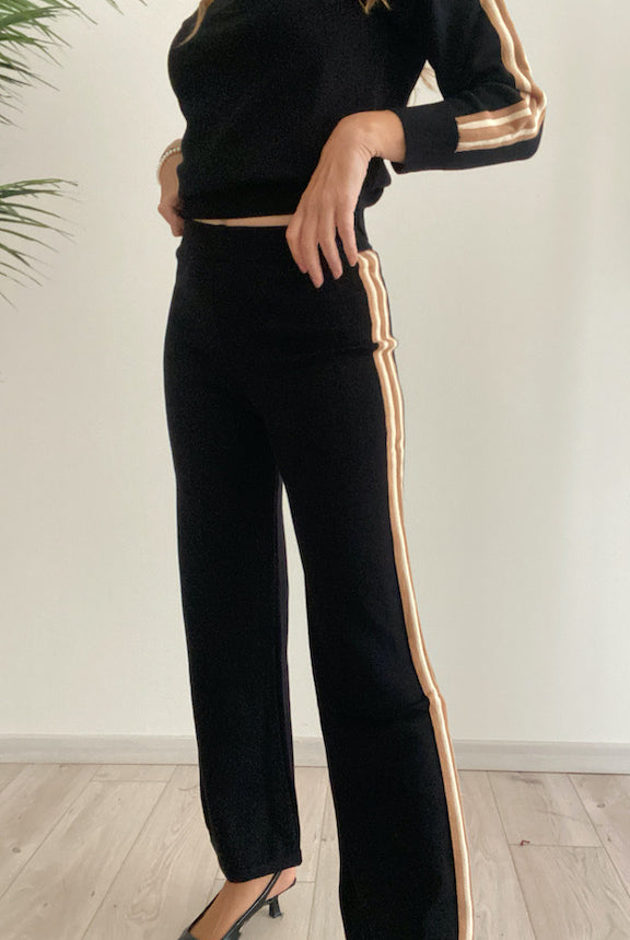 Pantaloni in Maglia con Bande Laterali Susy Mix