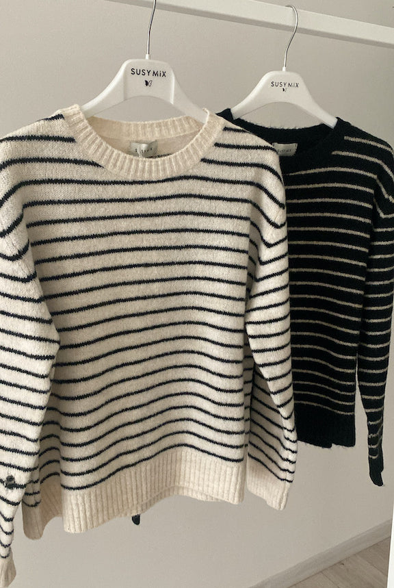Maglioncino Girocollo a Righe Susy Mix