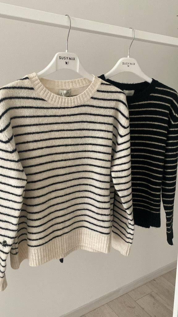 Maglioncino Girocollo a Righe Susy Mix