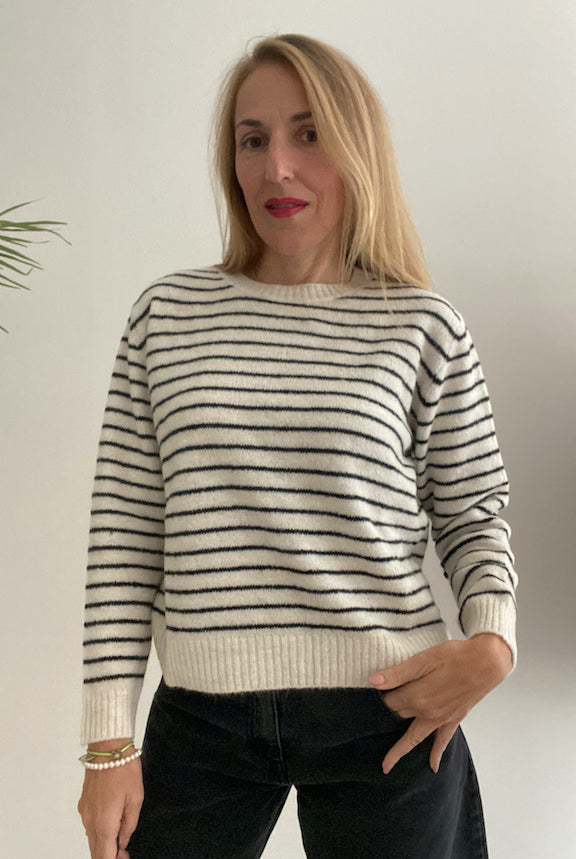 Maglioncino Girocollo a Righe Susy Mix
