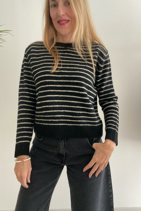 Maglioncino Girocollo a Righe Susy Mix